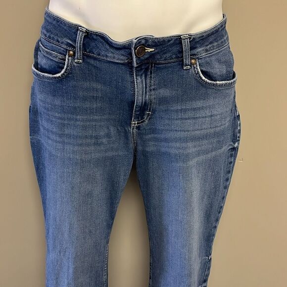 Wrangler Dark Wash Faded Bootcut 5-Pocket Jean w/ W Design on Back Pockets 13 - Picture 2 of 14